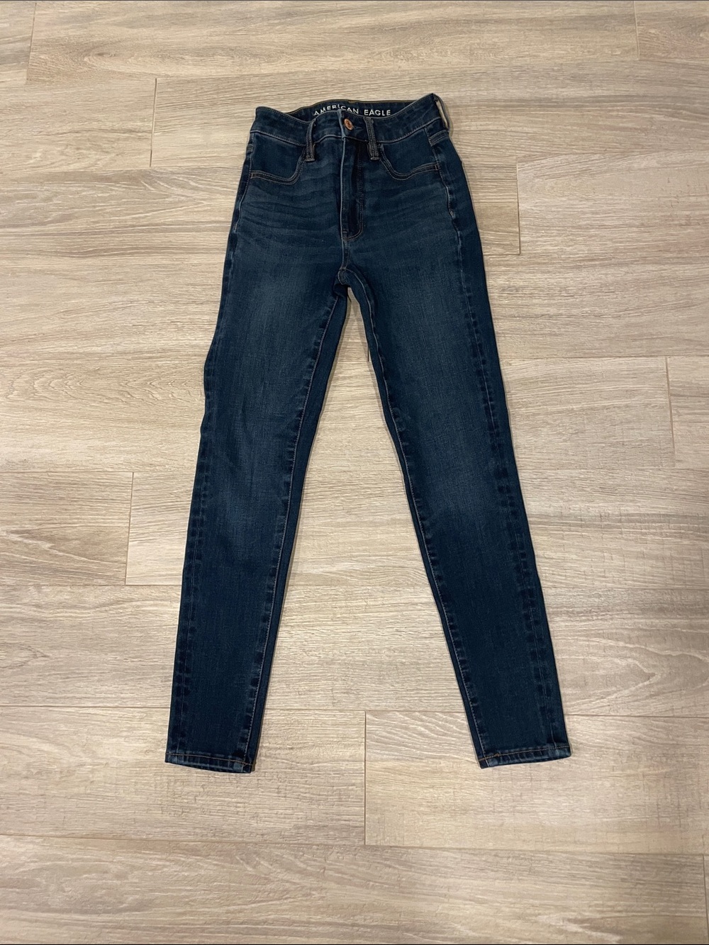 American Eagle Outfitters Women's Dark Blue Skinny Jeans